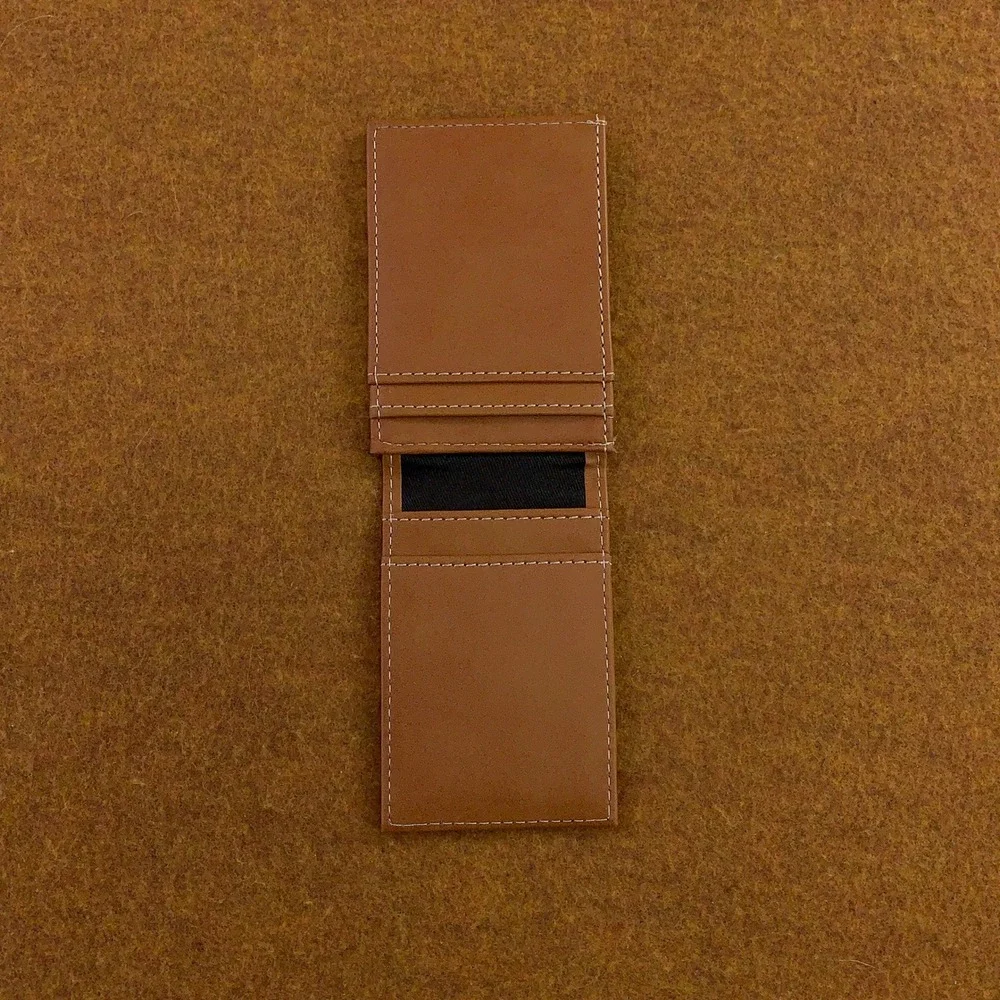 NFL Houston Texans OS Brown Faux Leather Magnetic Money Clip Wallet New